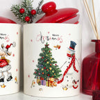 Set Of 3 Merry Christmas Storage Jars