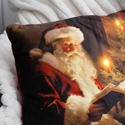 Reading Santa Claus Light Up Cushion A