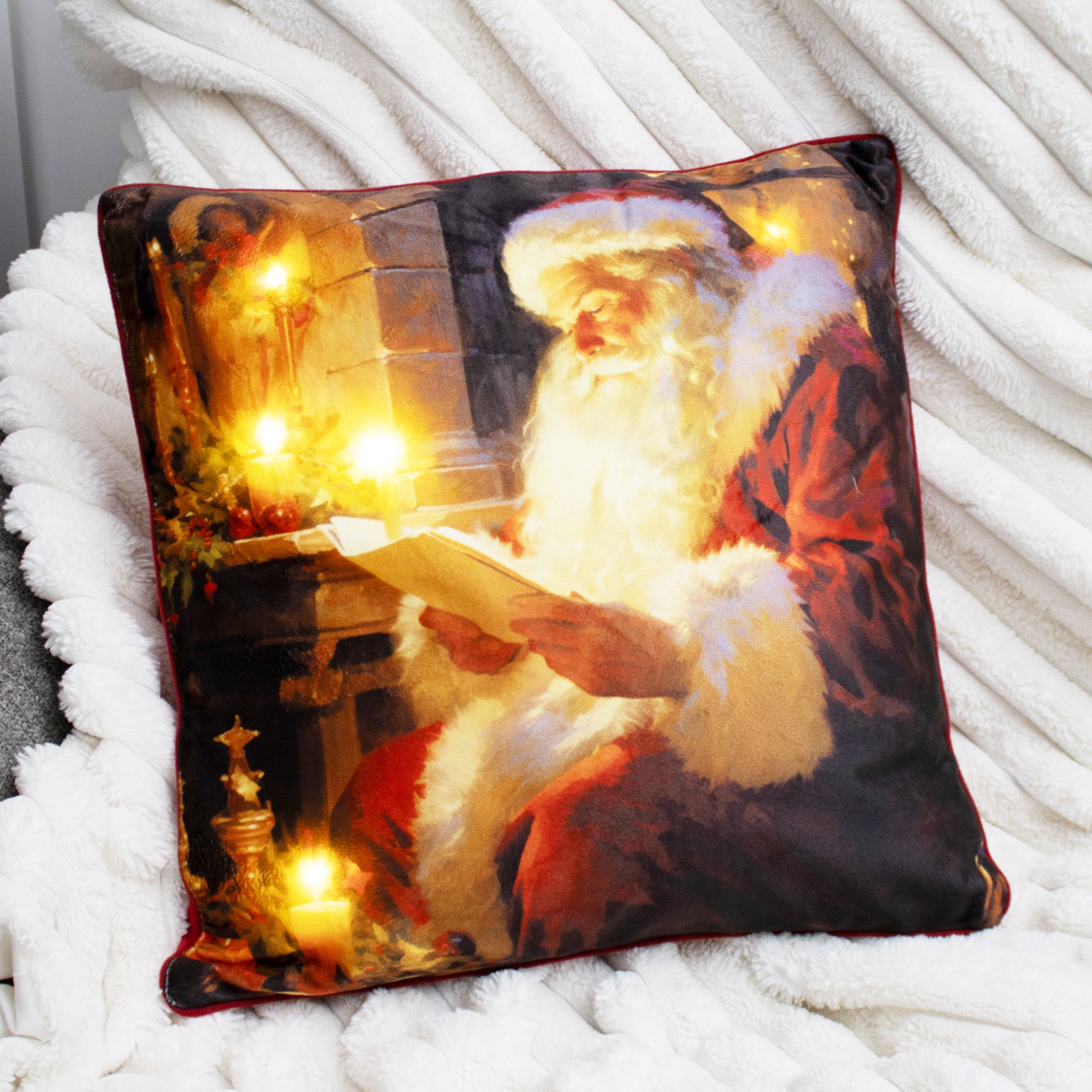 Light up christmas cushion hotsell