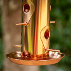 Copper Steel 6 Port Bird Seed Feeder