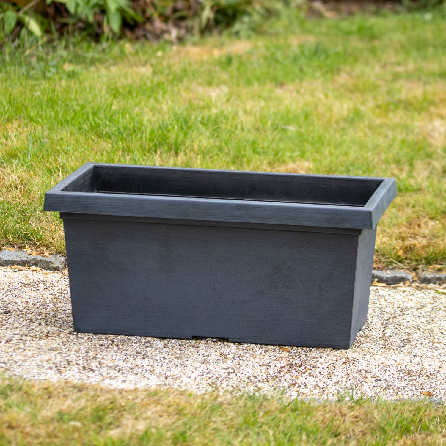 Aged Black Window Box Planter 20"