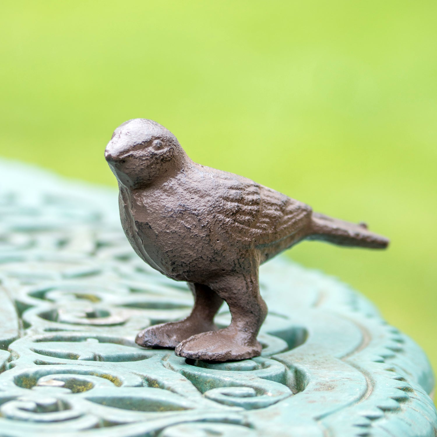 Set Of 2 Cast Iron Bird Garden Ornaments