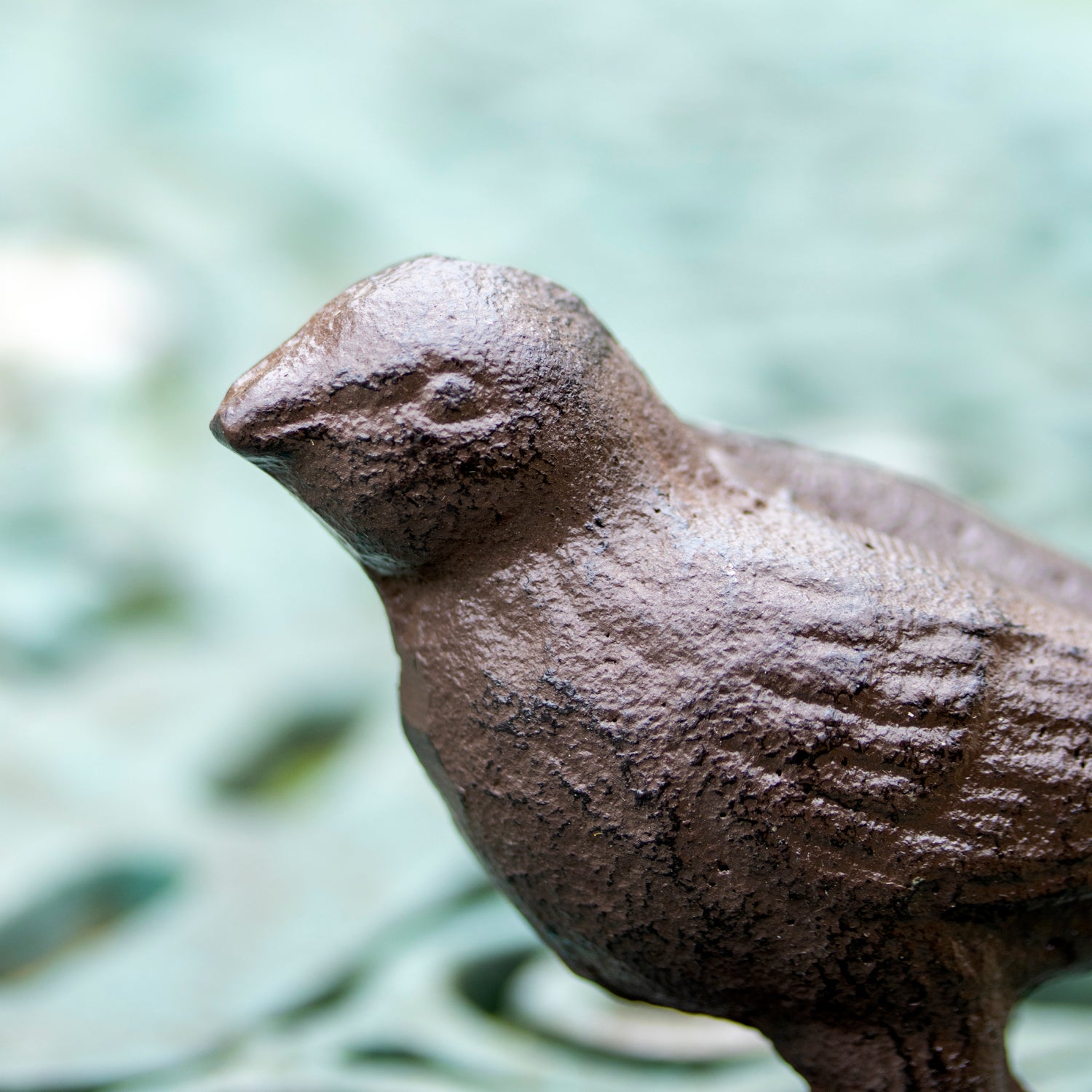 Set Of 2 Cast Iron Bird Garden Ornaments