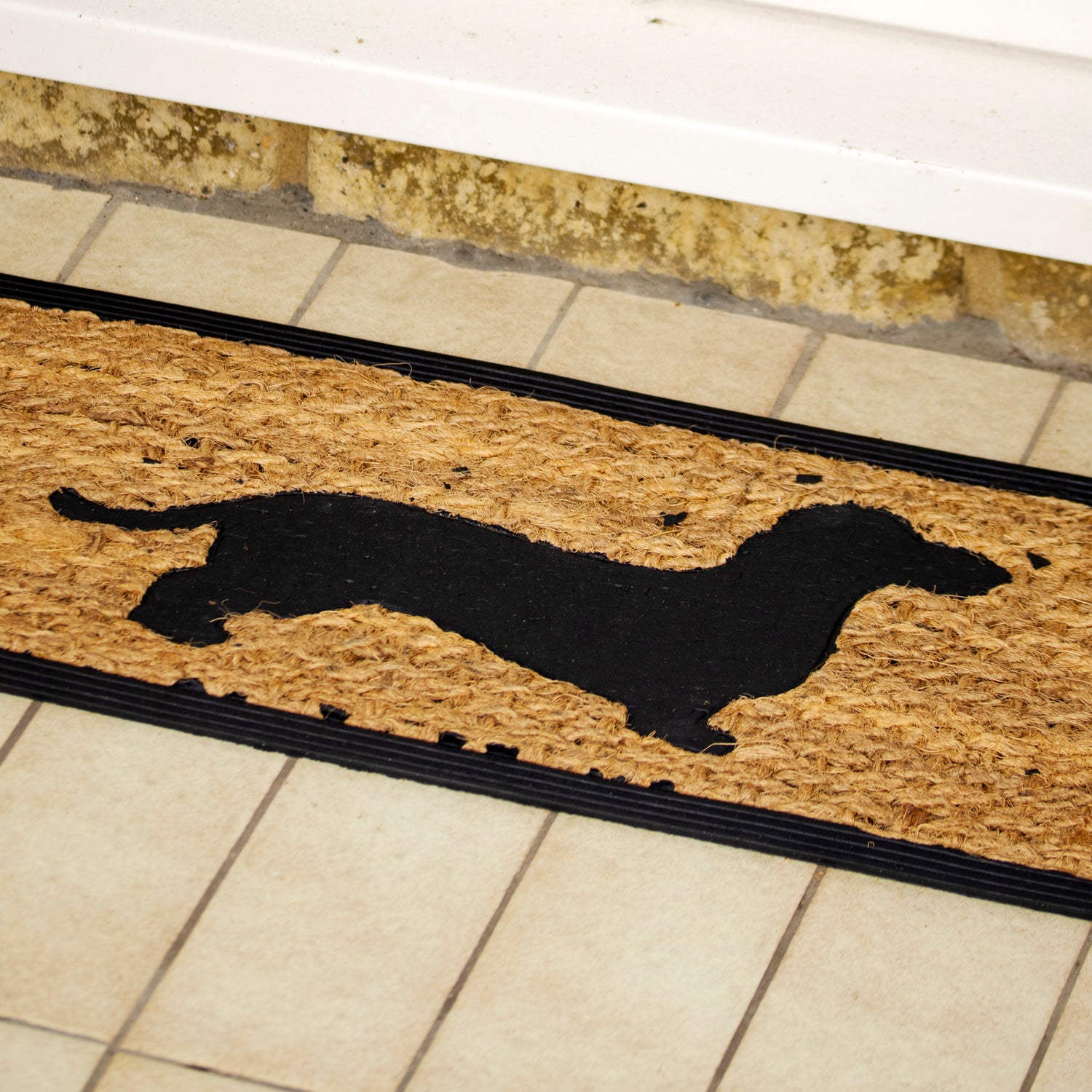 Dachshund Rubber & Coir Door Mat