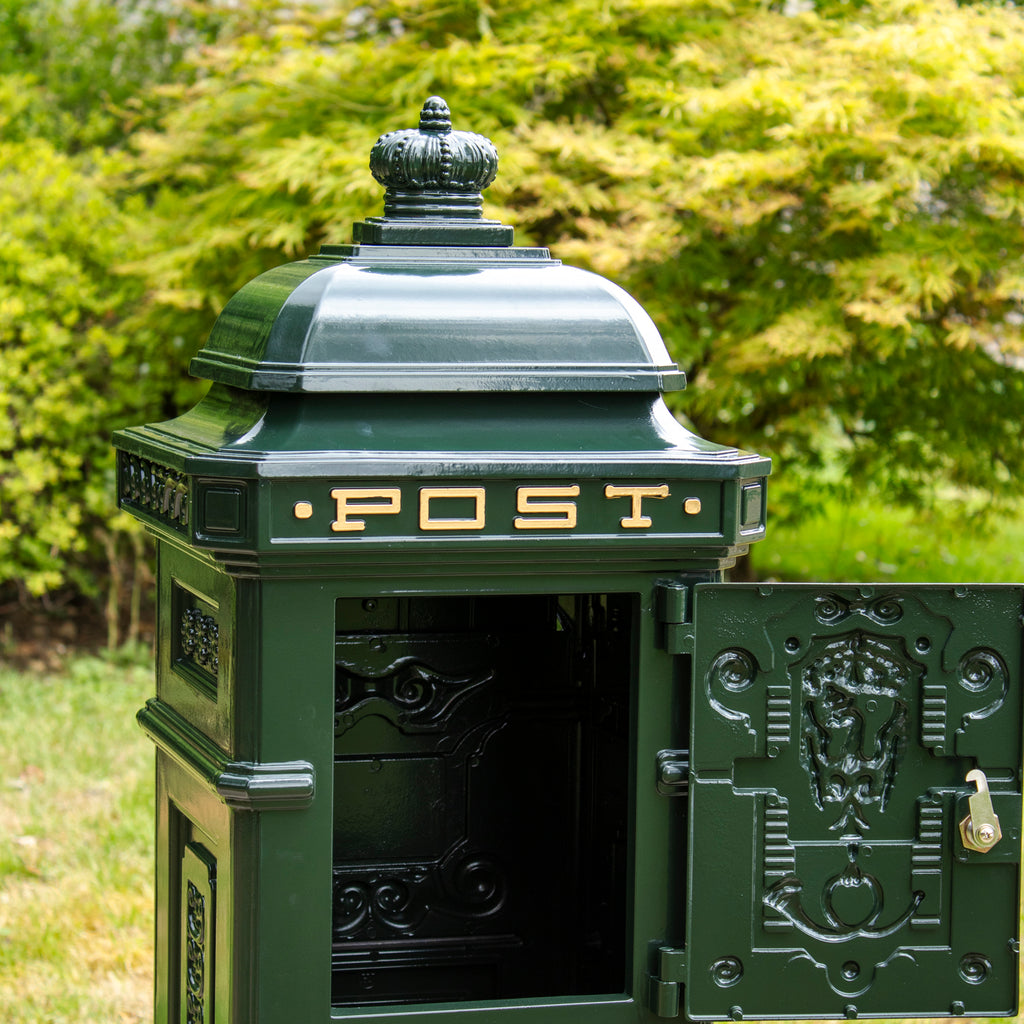 Green Post Darthome Heritage Green Victorian Post Box - Free Standing