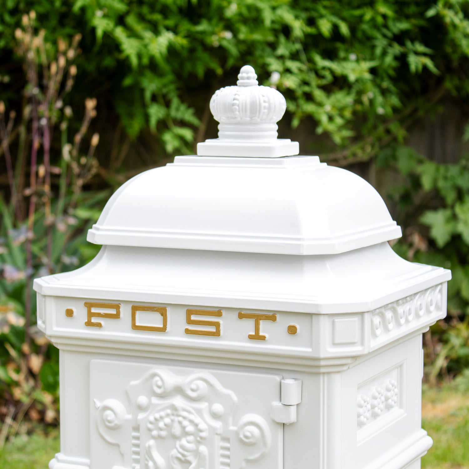 White Free Standing Victorian Post Box