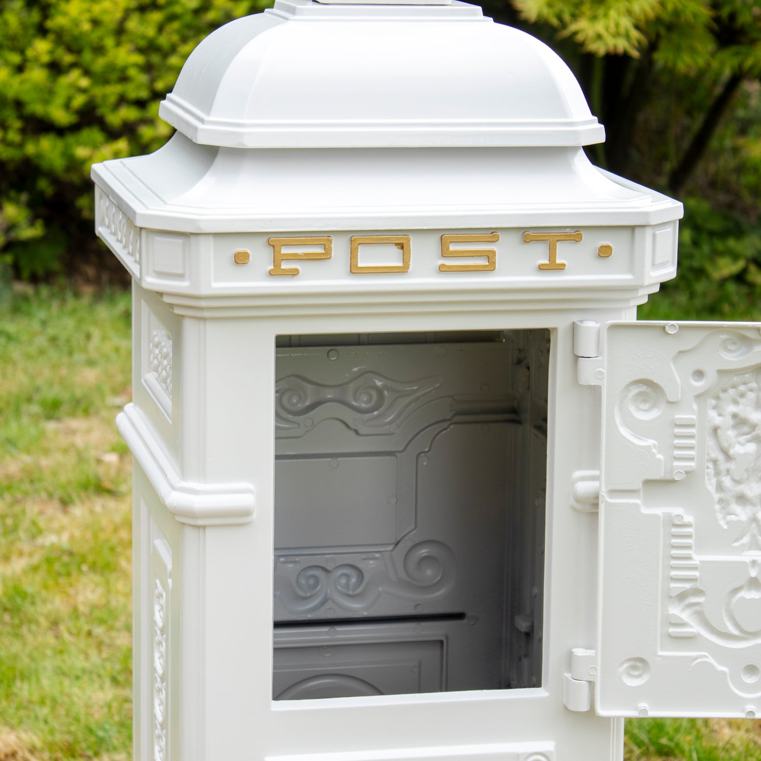 White Free Standing Victorian Post Box
