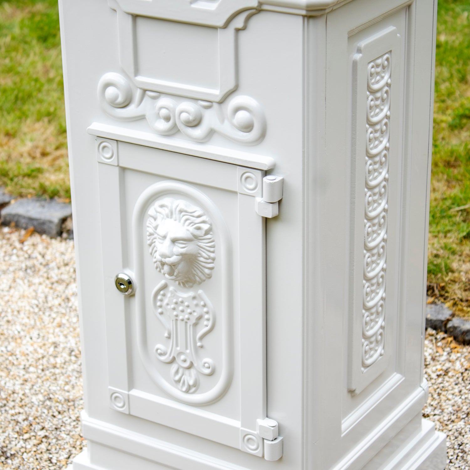 White Free Standing Victorian Post Box