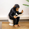 Cheeky Monkey On The Toilet Ornament