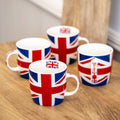 Set Of 4 Union Jack Mugs 200ml