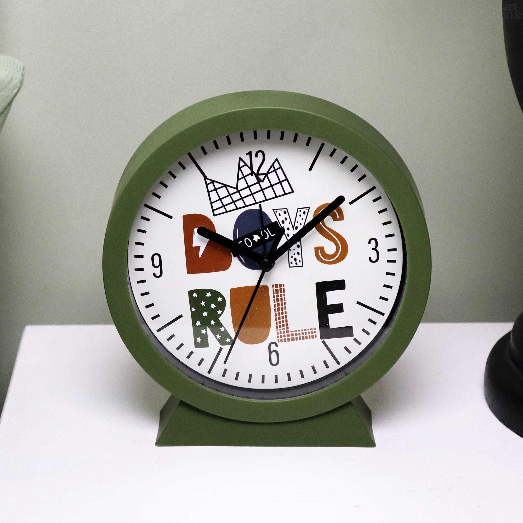 Green Boys Rule Alarm Clock