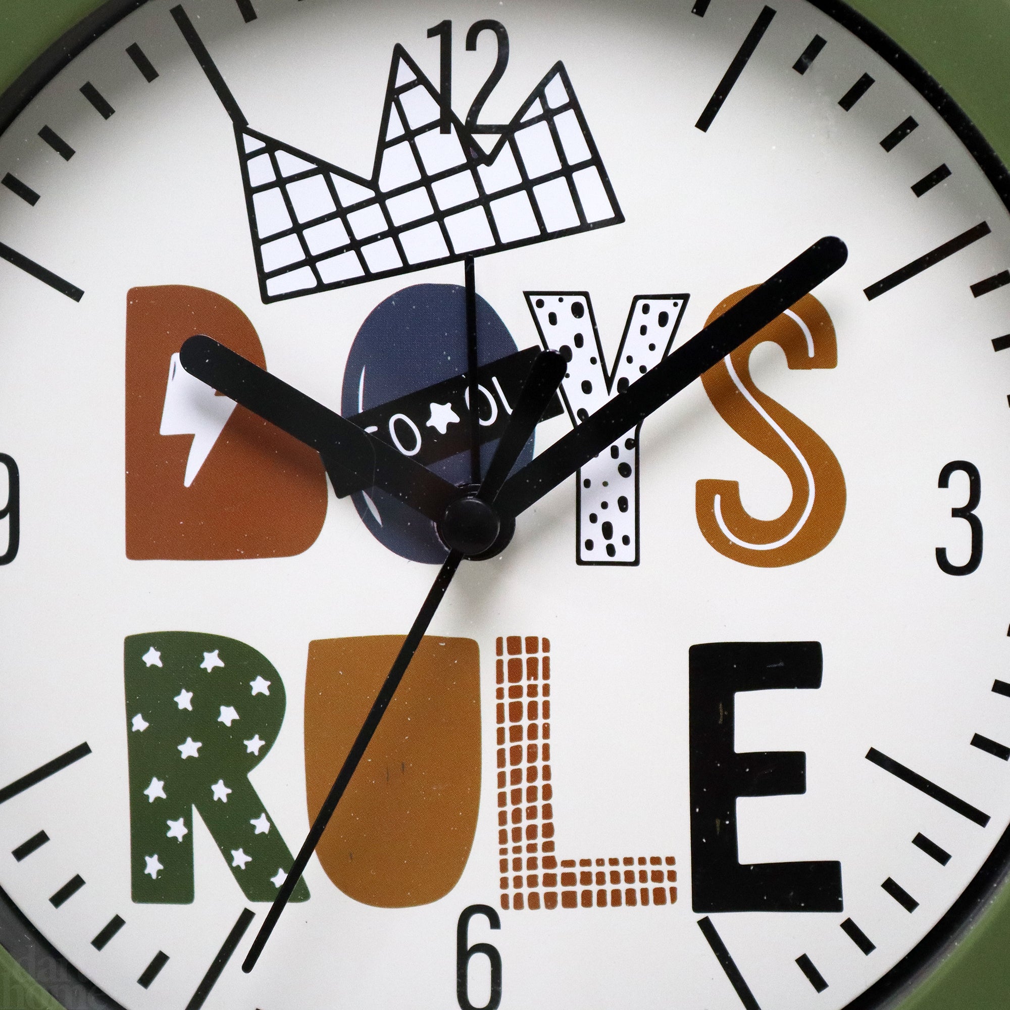 Green Boys Rule Alarm Clock