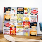 Retro Breakfast Glass Worktop Saver