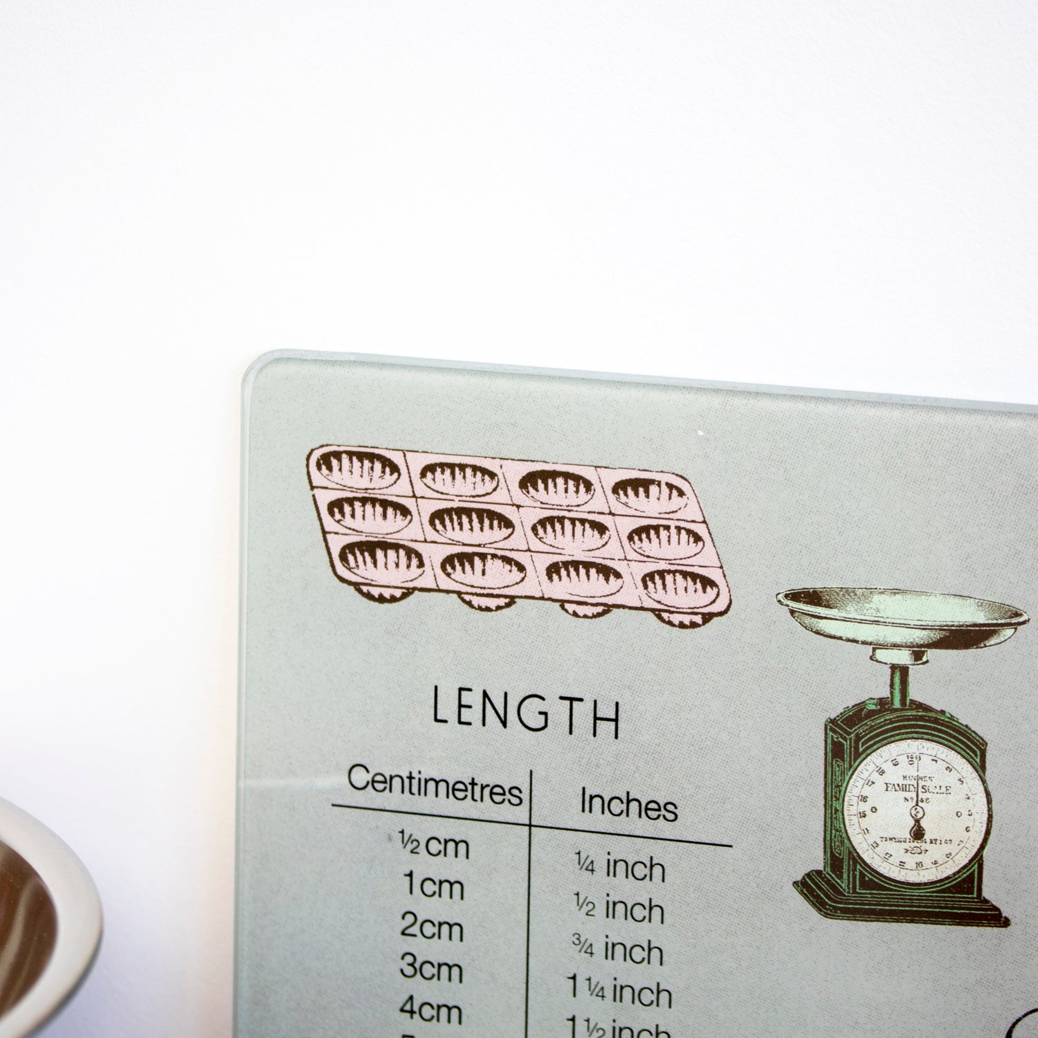 Weights & Measures Glass Worktop Saver