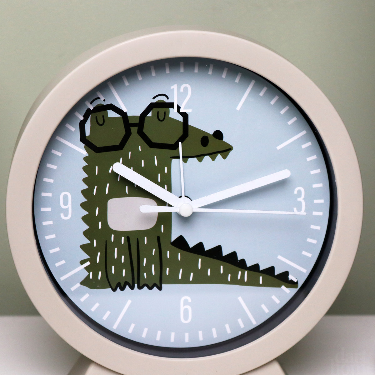 Croc Clock Darthome Grey Cool Croc Alarm Clock 15x17x15cm – Darthome Limited