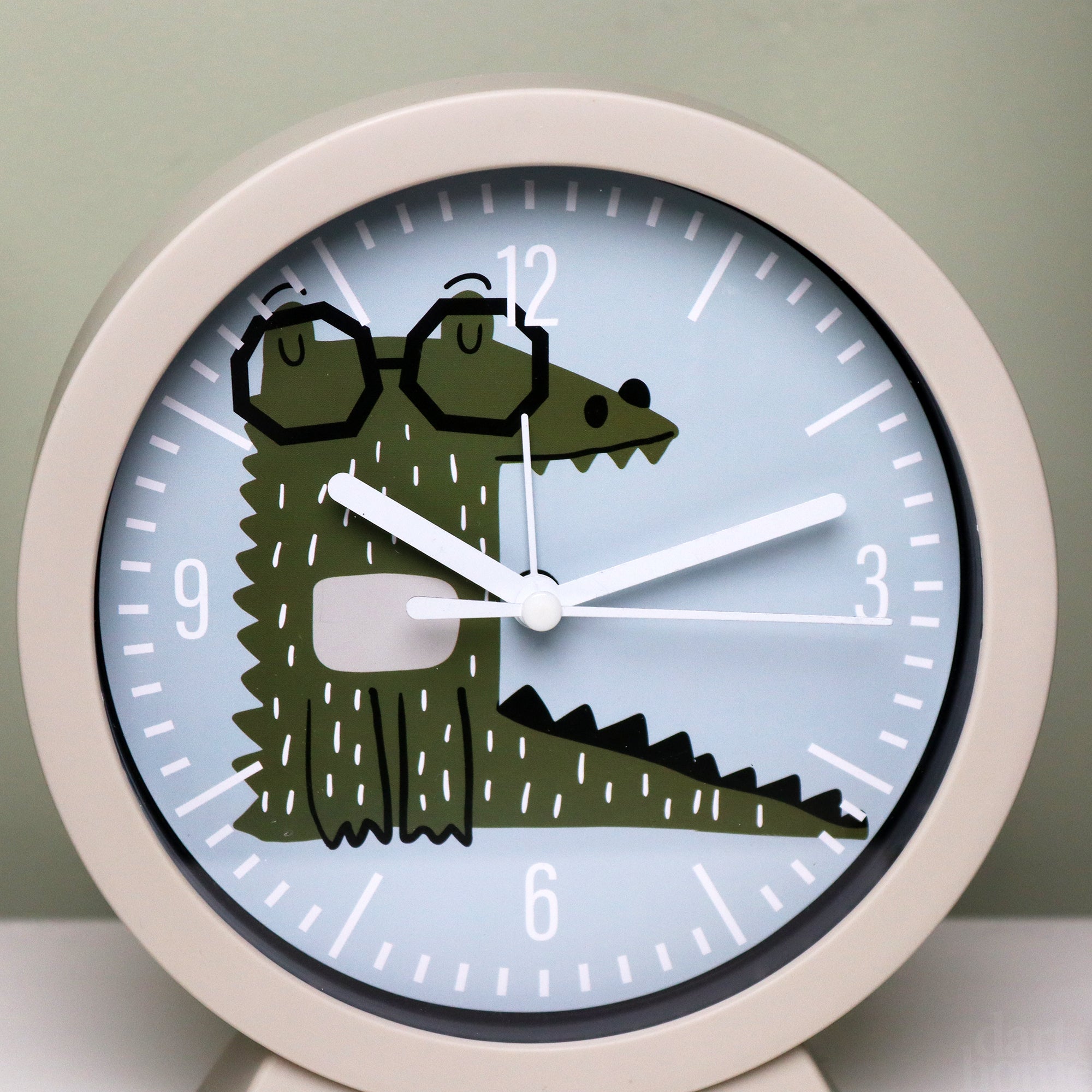 Grey Cool Croc Alarm Clock