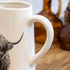 Monochrome Highland Cow Jug Vase