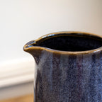 Navy Reactive Glaze Stoneware Jug