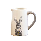 Monochrome Hare Jug Vase