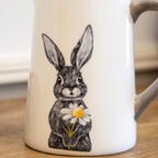 Monochrome Hare Jug Vase