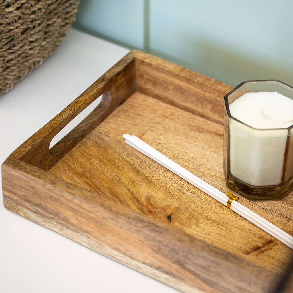 Mango Wood Serving Tray With Handles