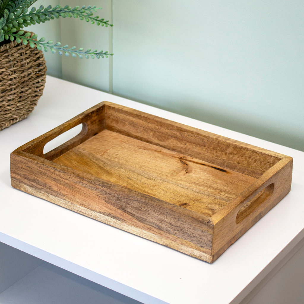 Mango Wood Serving Tray With Handles