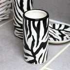 3pc Zebra Bathroom Accessory Set
