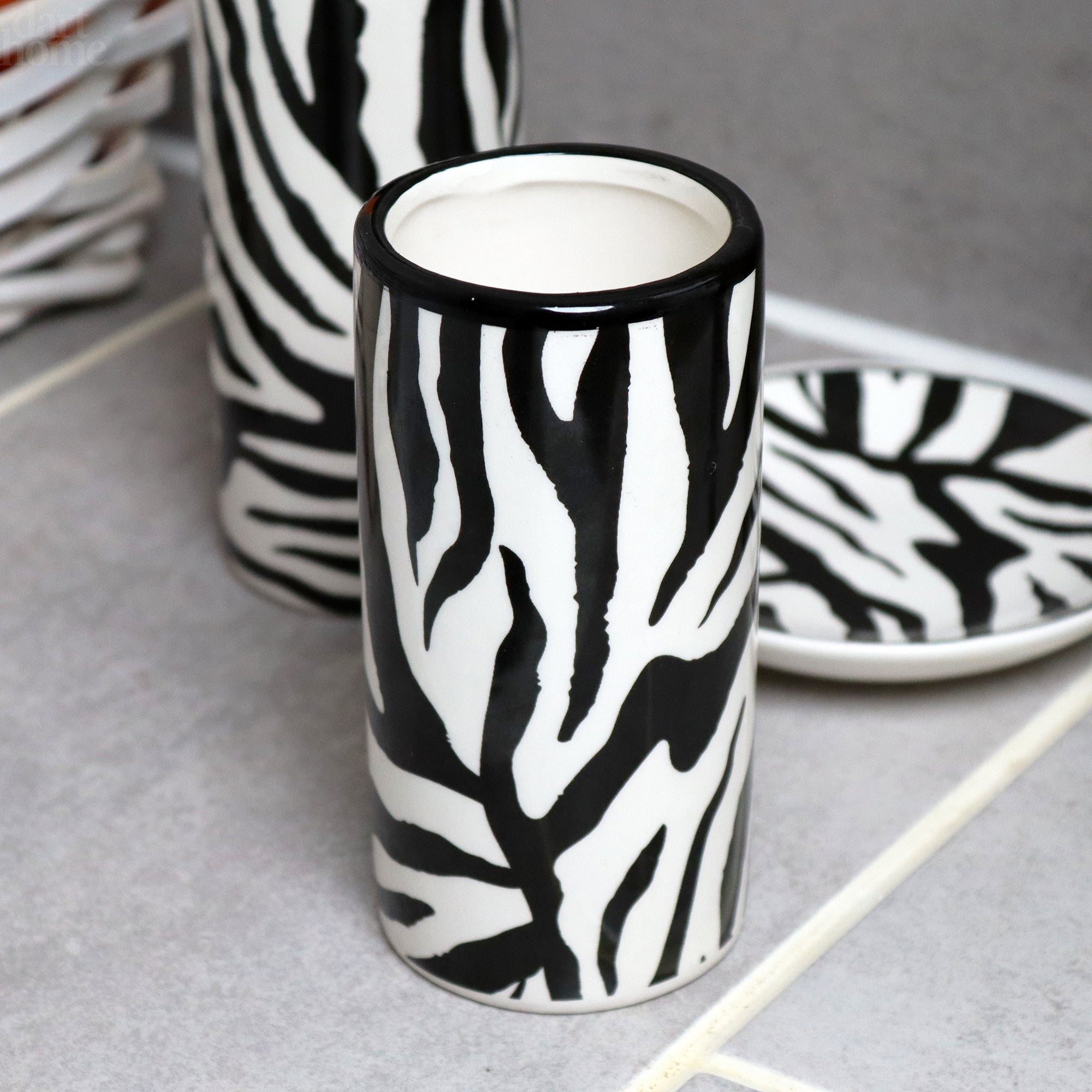 3-teiliges Zebra-Badezimmerzubehör-Set