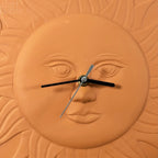 Terracotta Sunburst Wall Clock