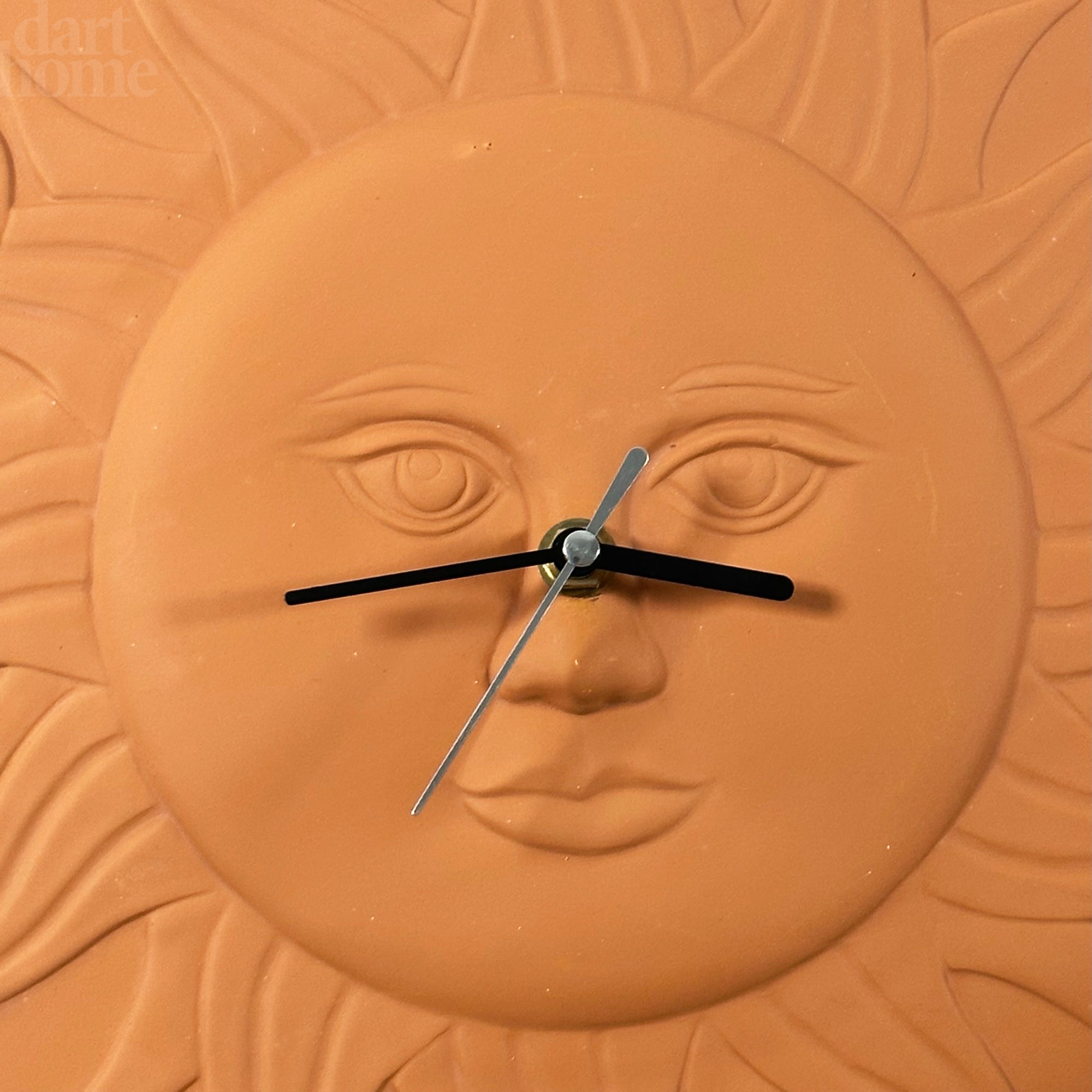 Terracotta Sunburst Wall Clock