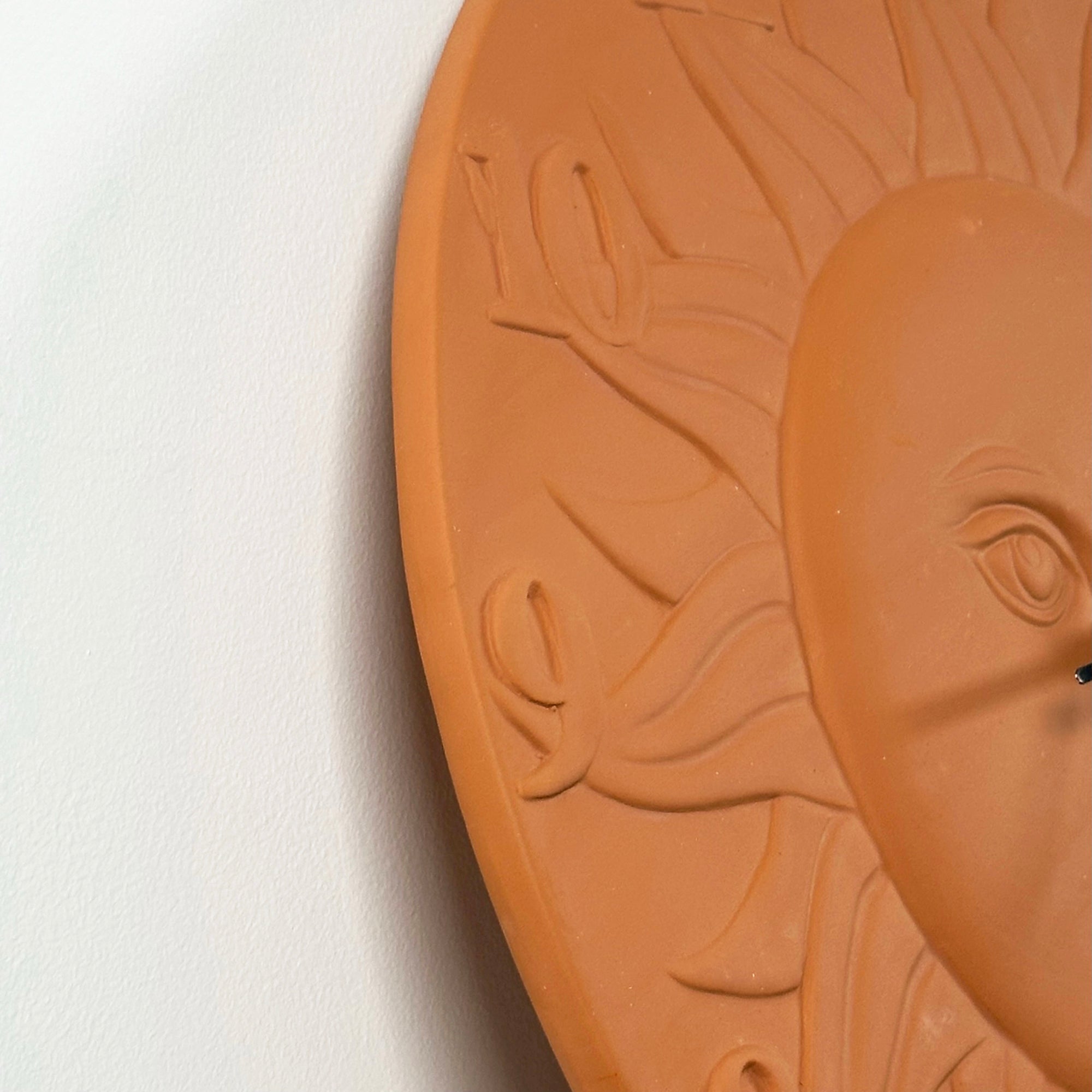 Terracotta Sunburst Wall Clock