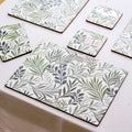 Set Of 4 Botanical Leaf Placemats and Coasters
