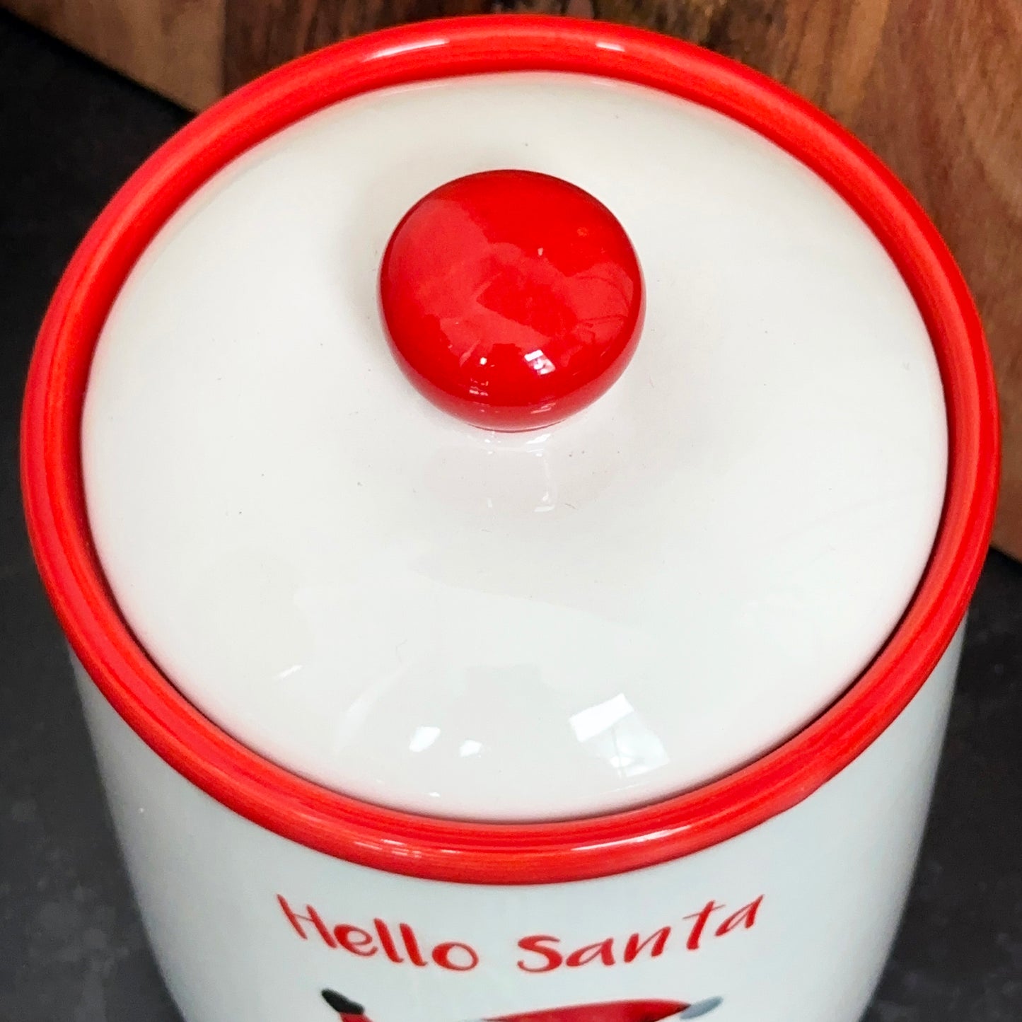 Ceramic Hello Santa Storage Jar