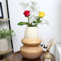 Reaktive Glasur-Vase aus Sandstein, groß