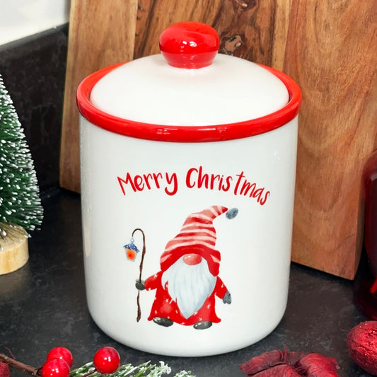 Merry Christmas Gonk Storage Jar