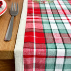 Tartan Chambray Christmas Table Runner