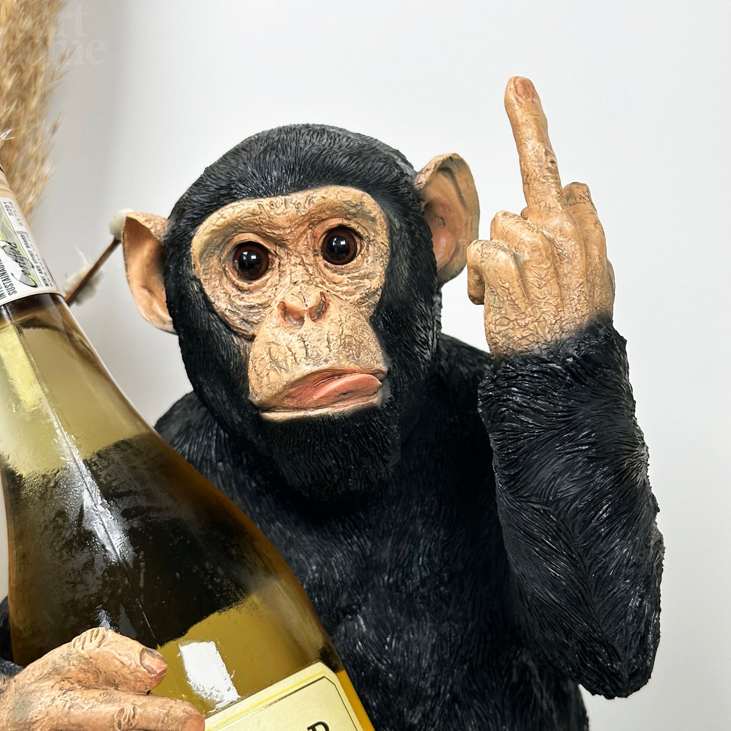 Black Up Yours Monkey Wine Bottle Holder