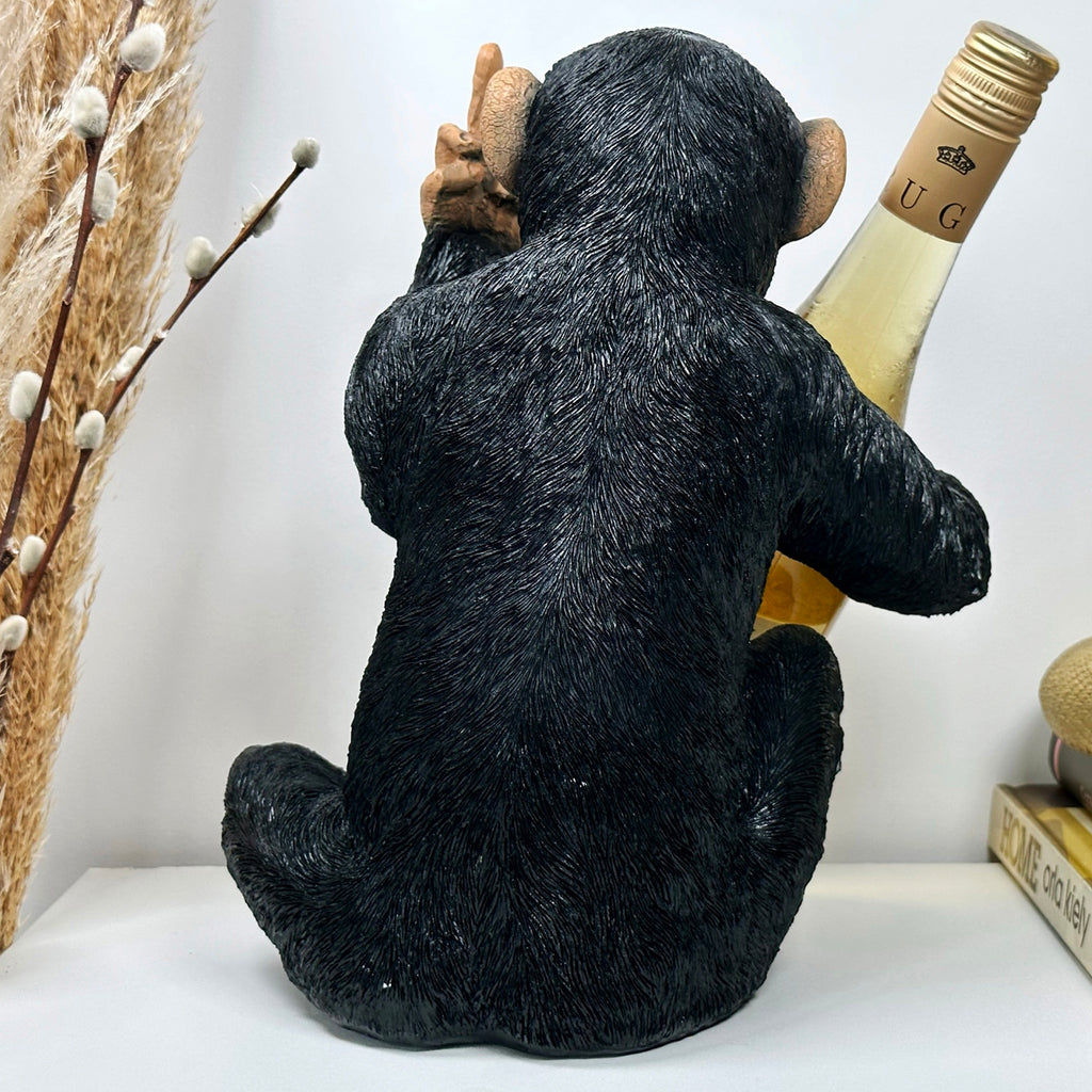Black Up Yours Monkey Weinflaschenhalter