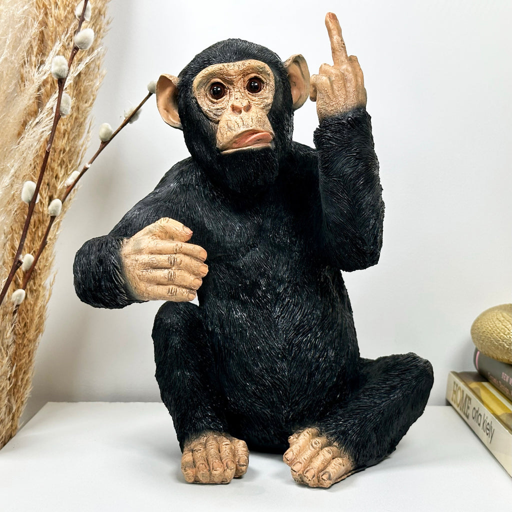Black Up Yours Monkey Weinflaschenhalter