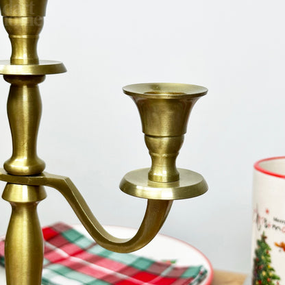 Triple Arm Gold Candelabra