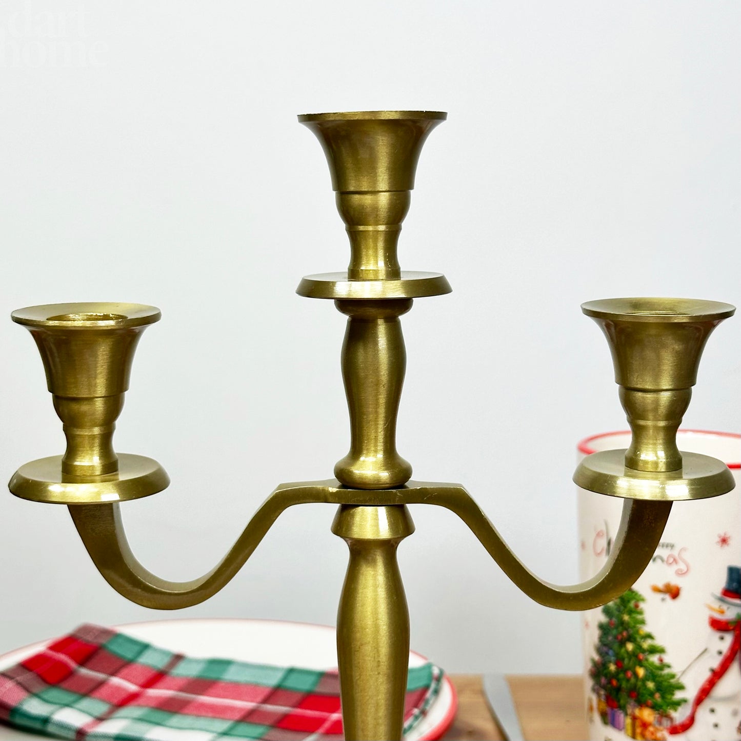 Triple Arm Gold Candelabra