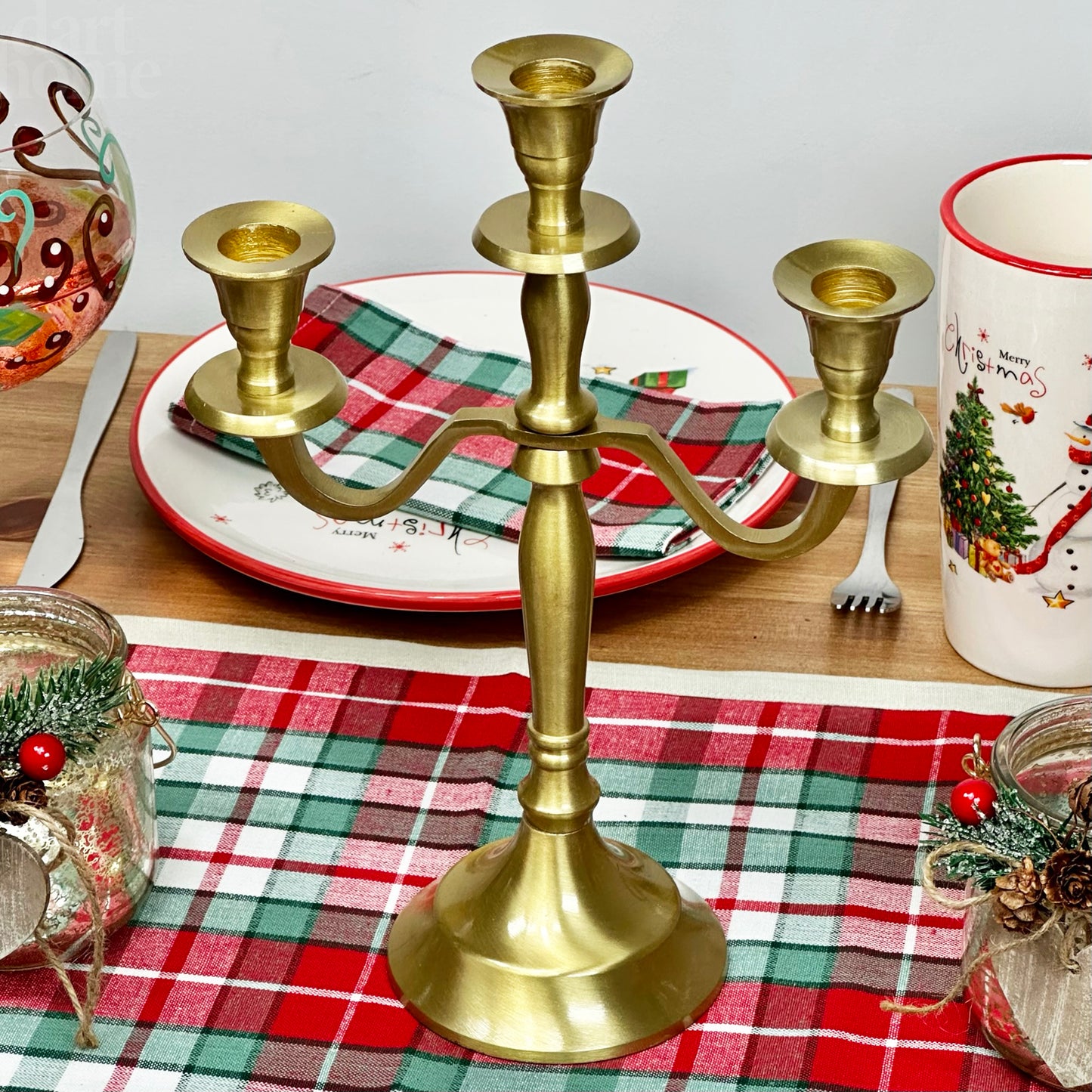 Triple Arm Gold Candelabra