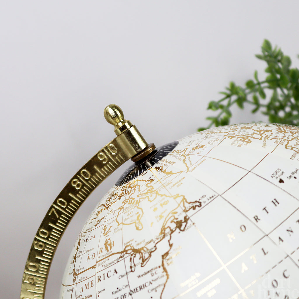 White And Gold Globe Ornament
