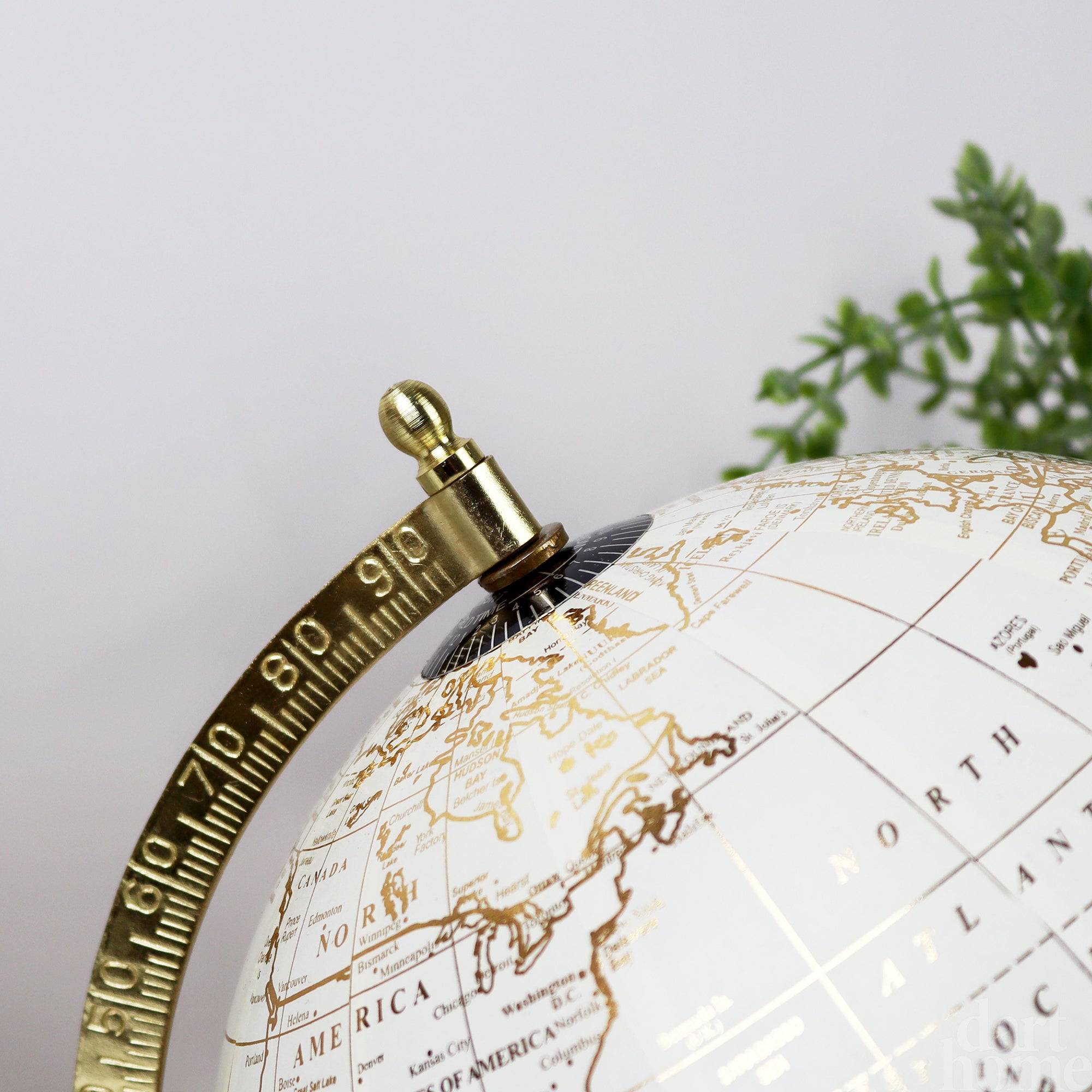 White And Gold Globe Ornament