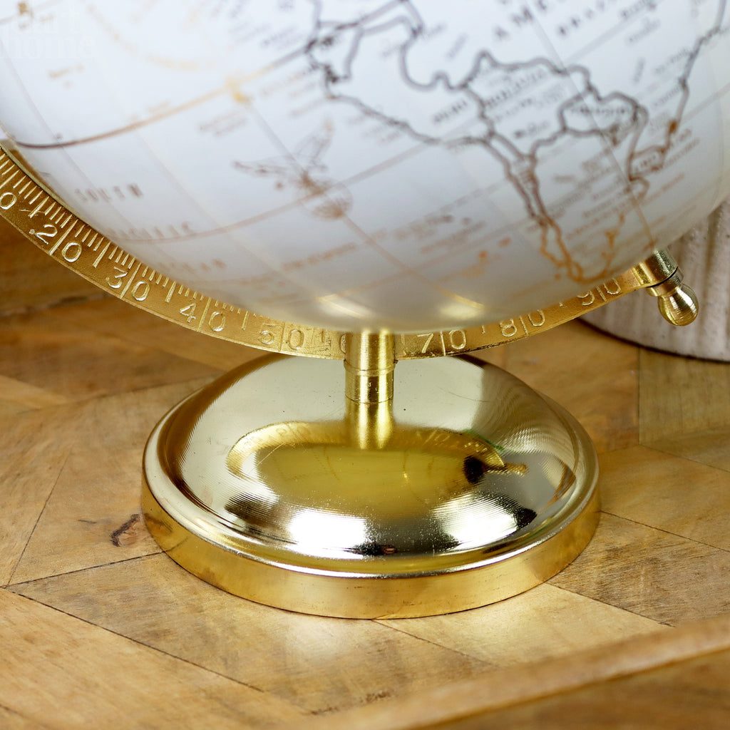 White And Gold Globe Ornament
