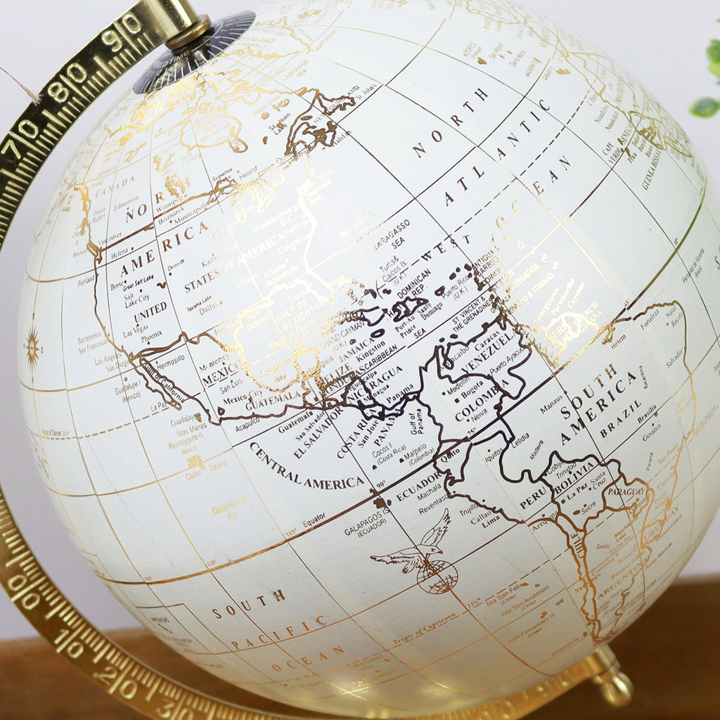 White And Gold Globe Ornament