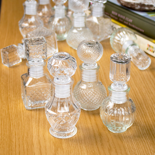 Set of 12 Glass Perfume Bottles