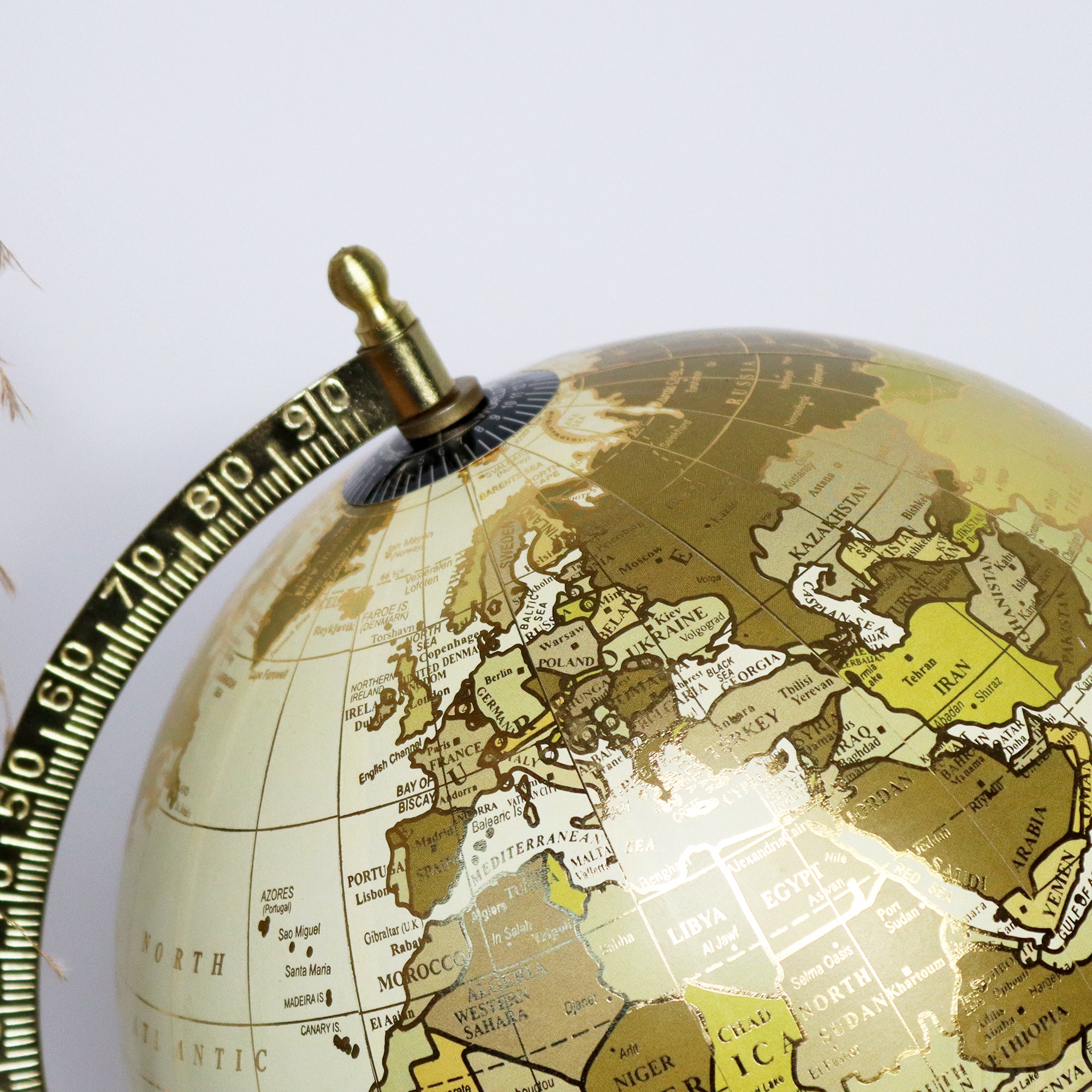 Cream And Gold Globe Ornament