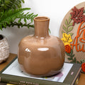 Brown Reactive Glaze Wide Bottle Vase