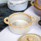 Set Of 4 Round Reactive Glaze Mini Casserole Dishes